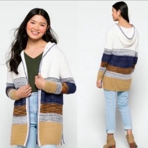 Stitch Fix Exclusive Siana Stitch Detailed Hooded Cardigan - XXL